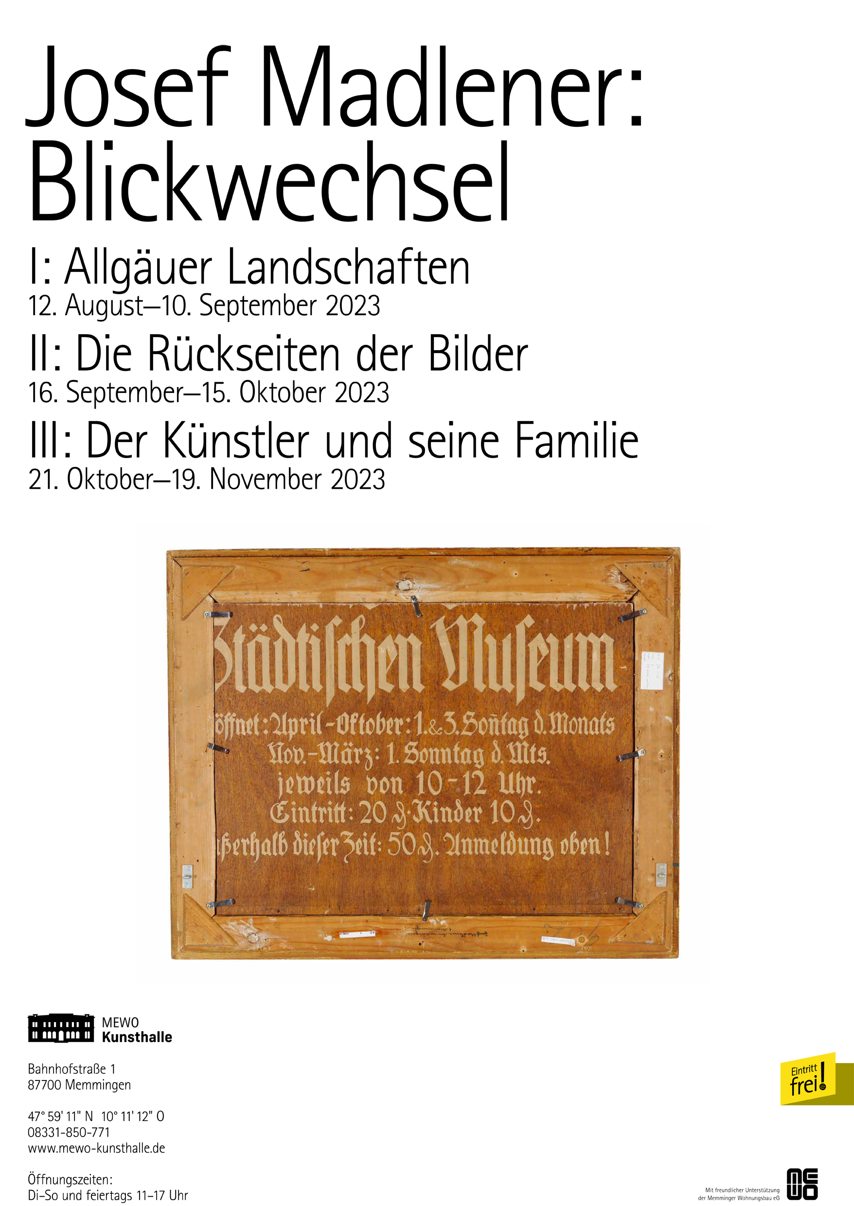 Poster Josef Madlener: Blickwechsel